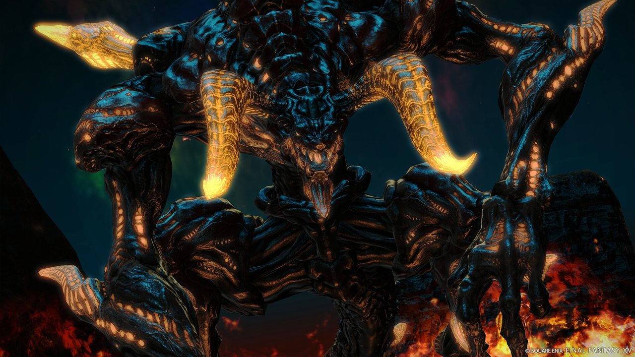 Final Fantasy XIV screenshot of a primal boss fight