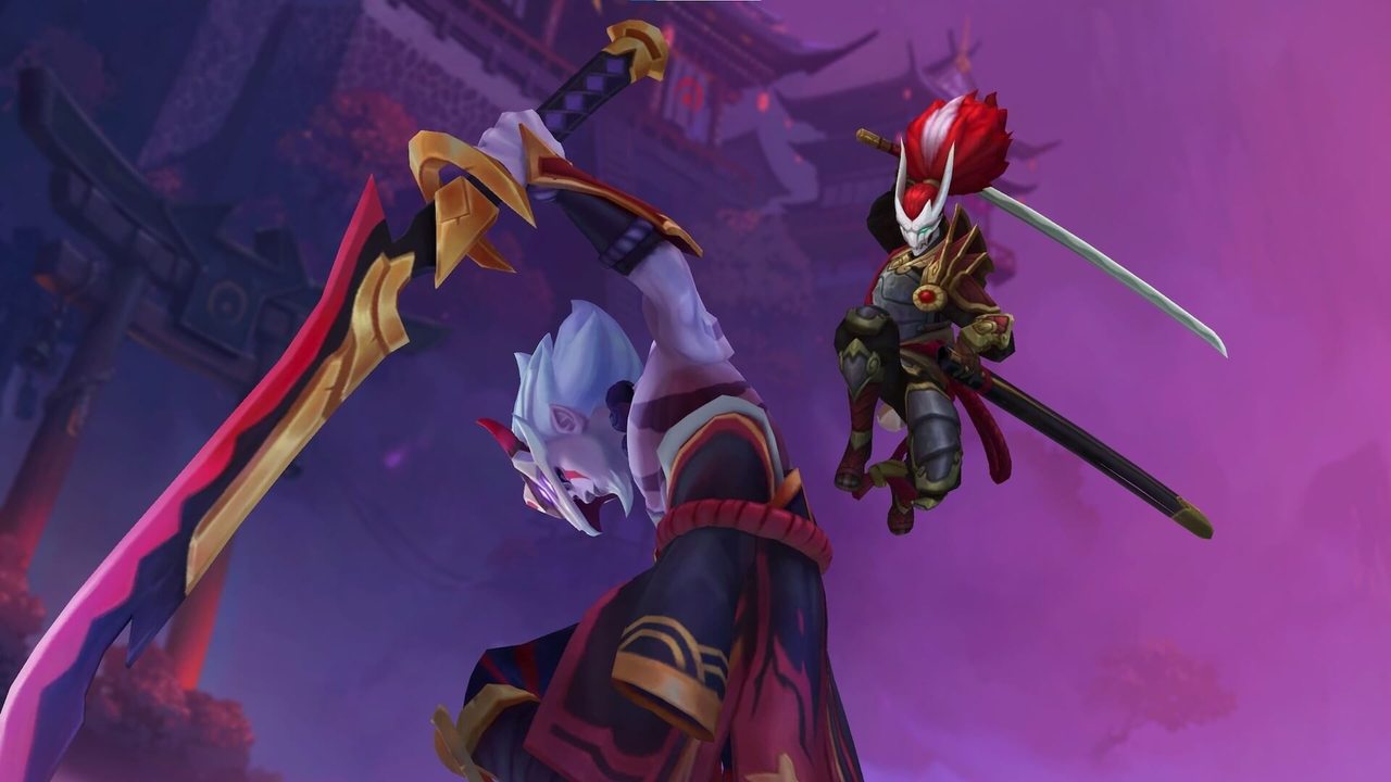 League of Legends screenshot of Yone and Yasuo duelling