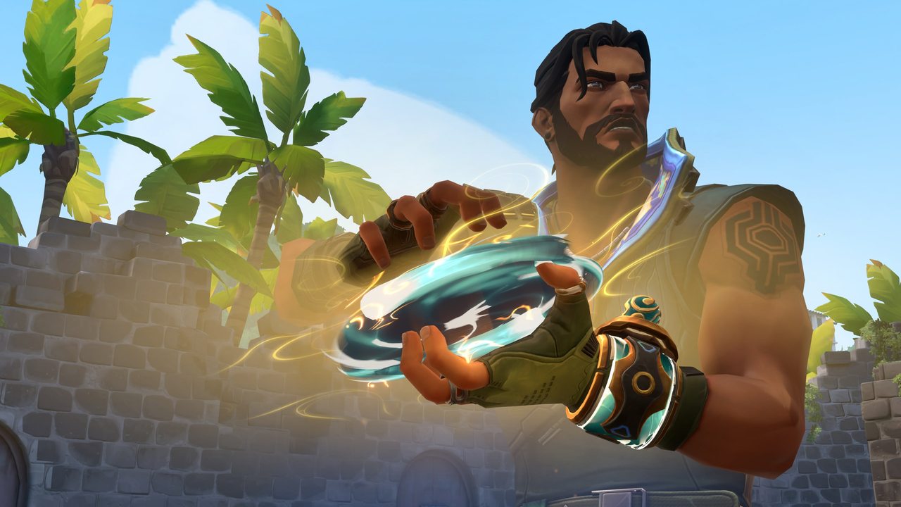 Valorant screenshot of the agent Harbor with a water ability