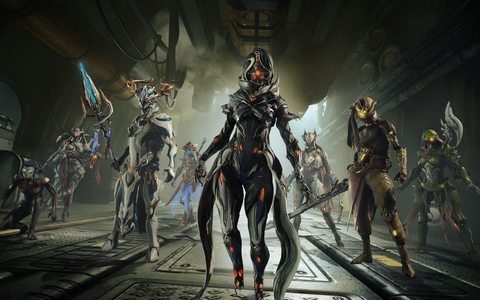 A warframe in official Digital Extremes artwork